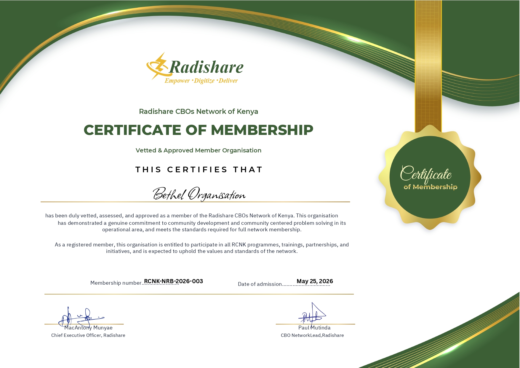 Bethel CBO Partnerships